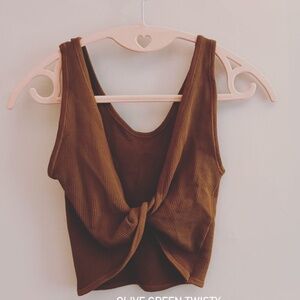 Olive Green Twisty Top